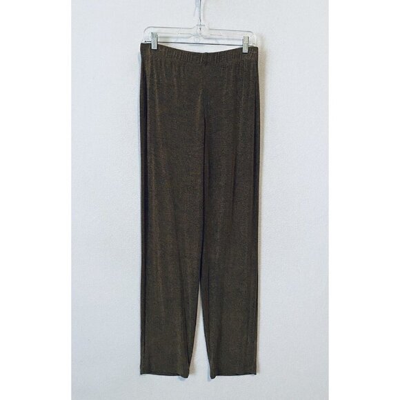 Travelers Chicos Pants Womens Large Pull On Elastic Waist Stretch Packable Brown - Picture 1 of 8
